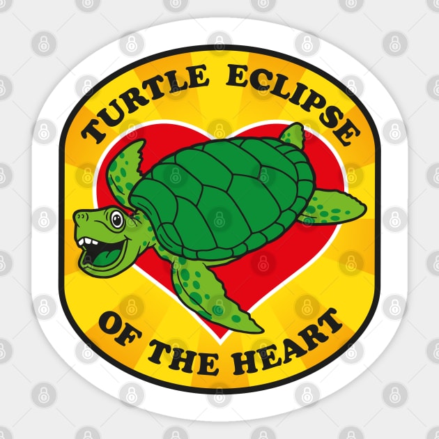 Turtle Eclipse of the Heart Sticker by Salvador Gnarly